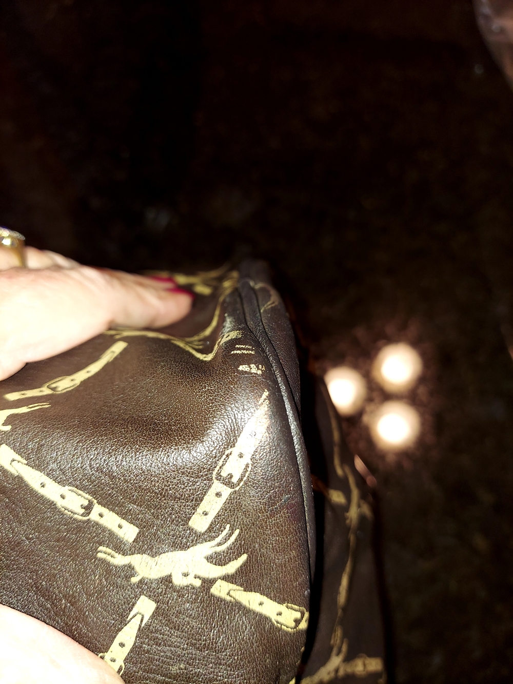 Vintage Longchamp Brown Nappa Leather Boston Style Duffle Bag. VGVC! - Picture 9 of 12